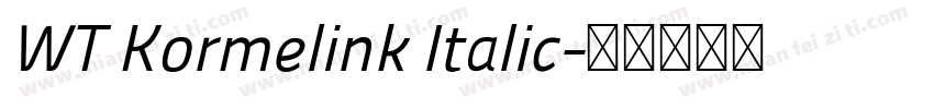 WT Kormelink Italic字体转换
